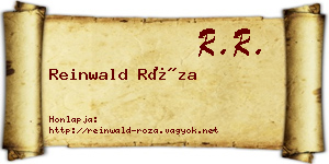 Reinwald Róza névjegykártya